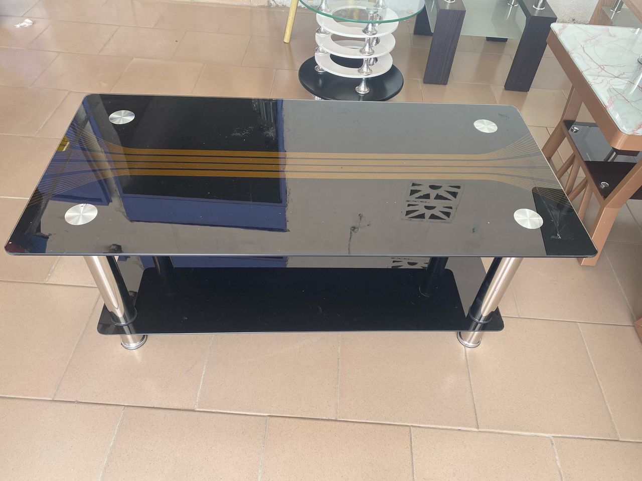 Table Vitré noir