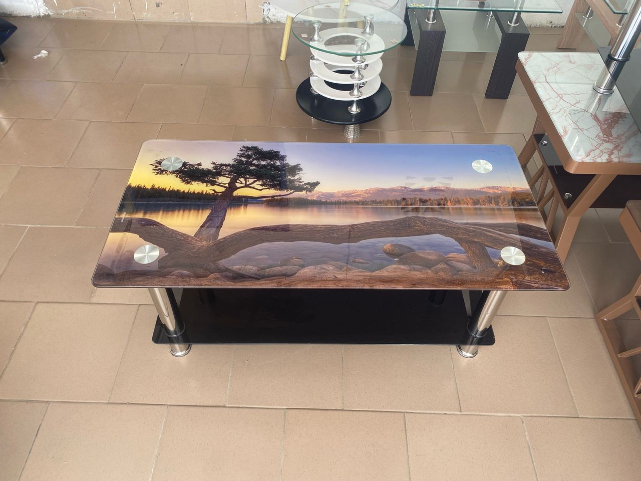 Table vitrée